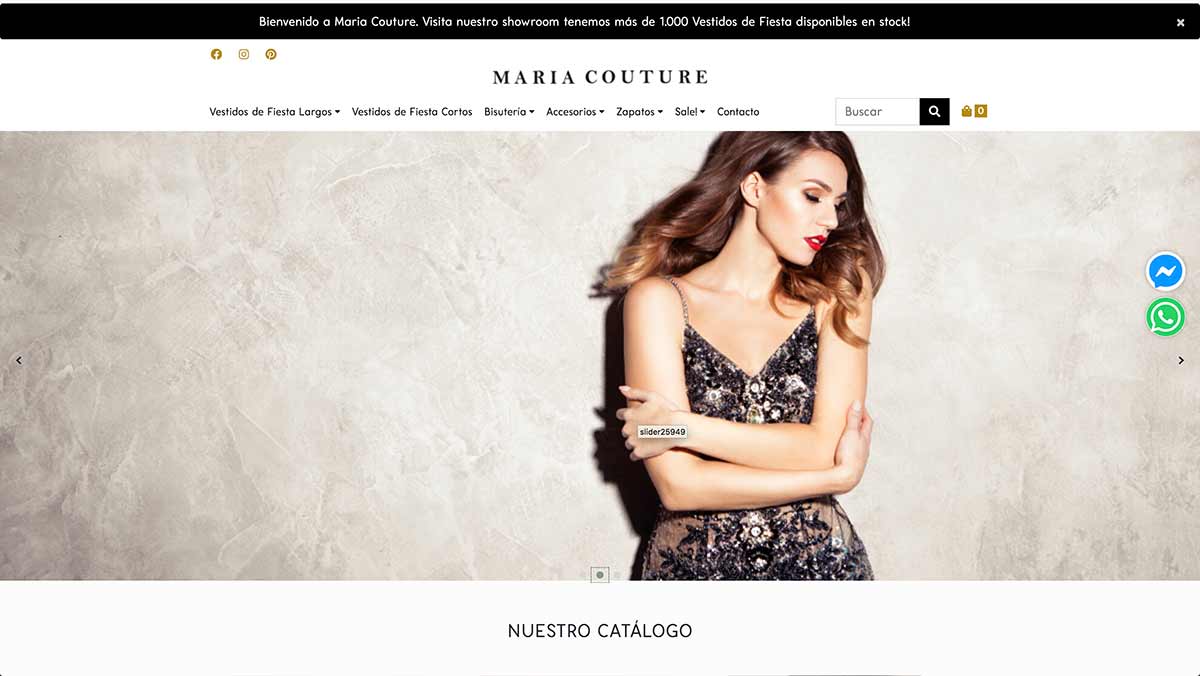 Vestidos de fiesta en Santiago