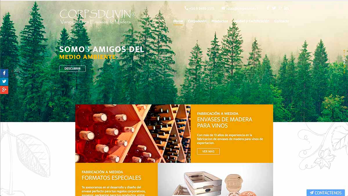 Eco bins de madera en Chile
