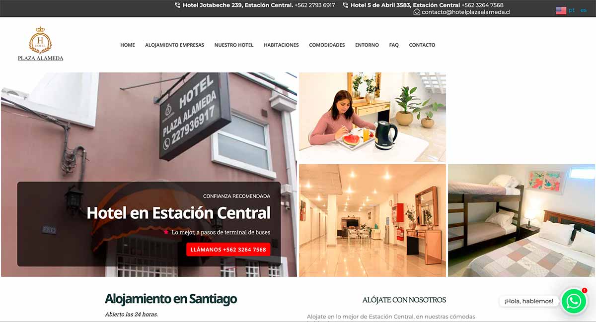 Hotel económico en Estación Central